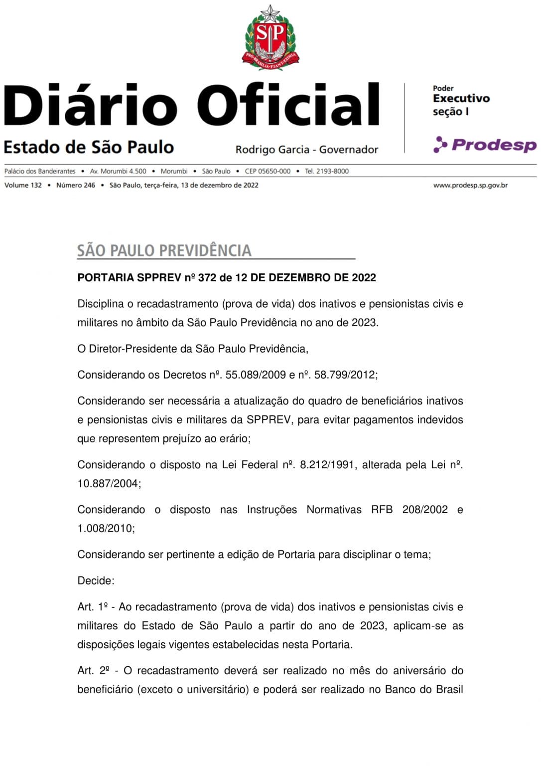 SPPrev Divulga Regras Para O Recadastramento 2023 APAMPESP